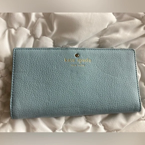 Kate Spade Light Blue Leather Wallet - Picture 1 of 4